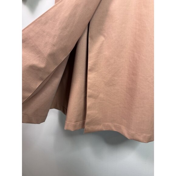VTG PIOGGIA Count Romi 70s Italian Pink Peach Belt Trench Coat Women 10 - Picture 10 of 14
